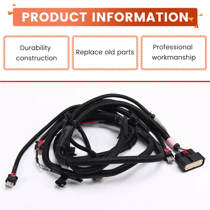 ل تسلا نموذج Y 2020-2024 المصد الأمامي الأسلاك تسخير دون أضواء الضباب 1489045-01-D