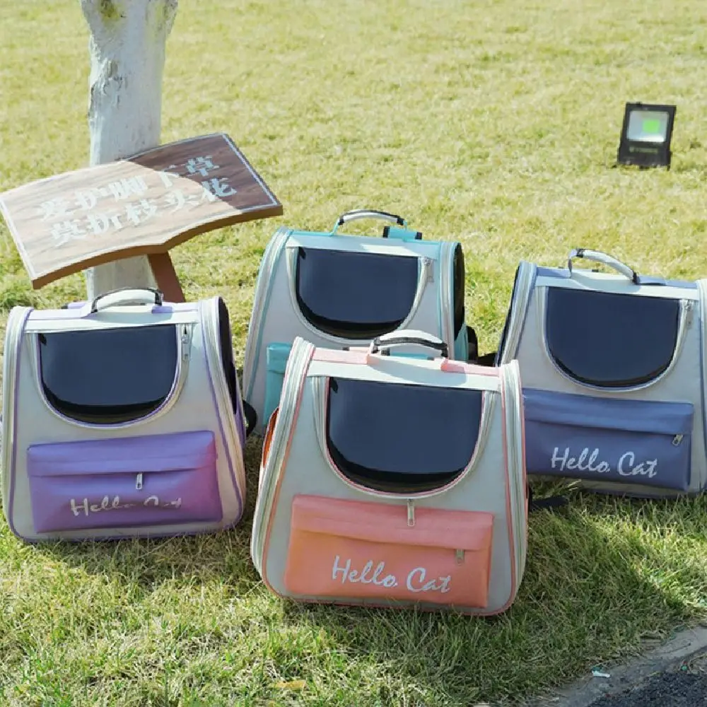 Zaino creativo per animali domestici Borsa da trasporto per gatti impermeabile traspirante Borse per cuccioli da viaggio pieghevoli a mani libere per cuccioli di gatti