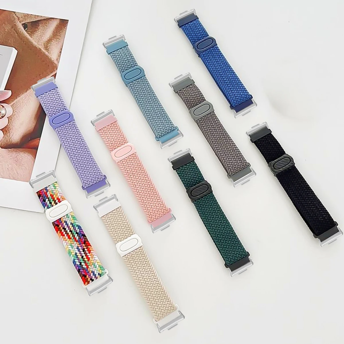 Braided Loop Nylon Magnetic Band For Huawei Watch Fit4/Fit4 Pro Bracelet for Huawei Watch Fit /Fit 2 /Fit 3 Smart Watch Strap