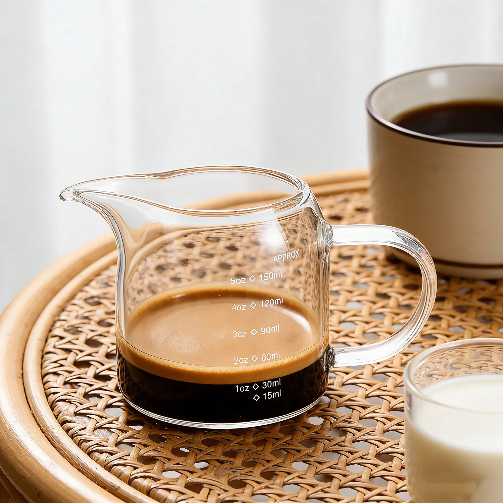 Glass Measuring Cup 150Ml 5Oz  - Espresso Shot Glass 评论和价格