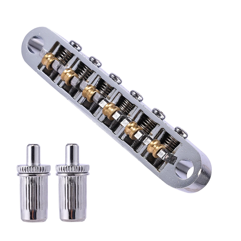 Studs Saddle Bridge Musical Instruments Roller Saddle Bridge Tune-O-Matic Style Guitars Basses Parts Brand New