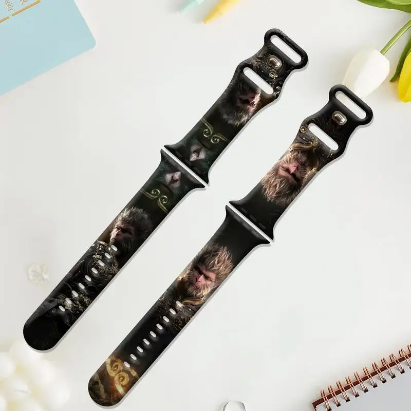 

Printed Watch Band Monkey Silicone Watch Strap Sweatproof Watch Strap Printed Animal Watch Strap Elastic Watch Strap