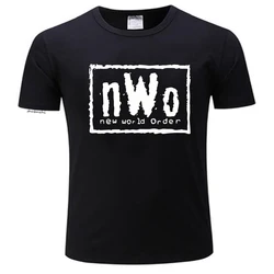 nWo T-Shirt Wrestling Vest LWO Elite Wolfpac M- XXL Summer Men'S fashion Tee Short Sleeve Comfortab