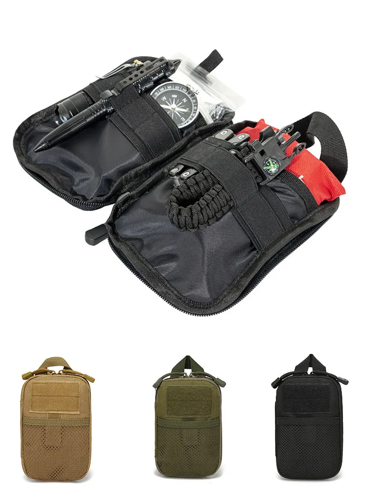 Taktische EDC Molle Tasche Tragbare Kleine Medizinische Hüfttasche Outdoor Erste Hilfe Tasche Telefon Fall Halter Camping Jagd Zubehör