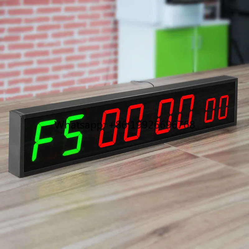 CP50F Aluminum Customized Logo Multi Color 8 Digit LED Durable Lightweight Interval Training Tabata Gym Timer for