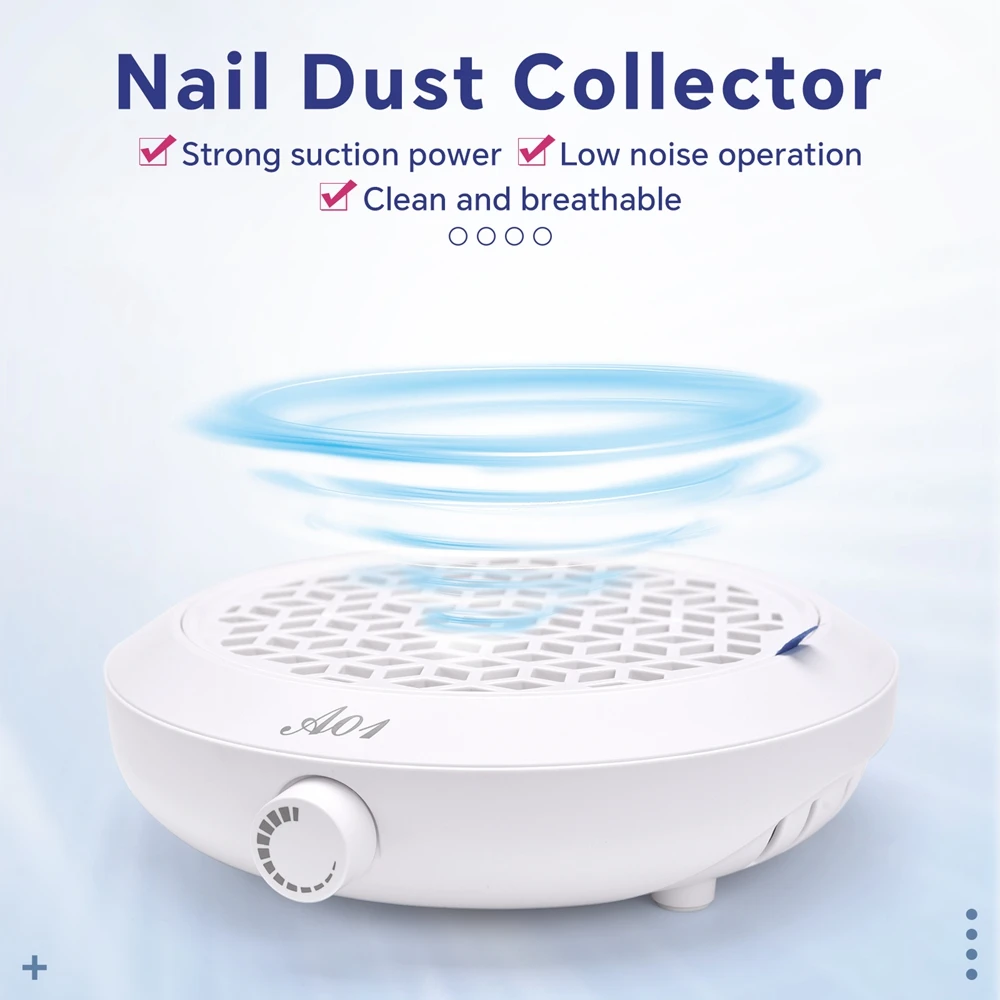 

Professional Powerful Nail Duster Exhaust Fan for Nail Art Vacuum Collector Gel Nail Duster for Nail Art Salon Equipment