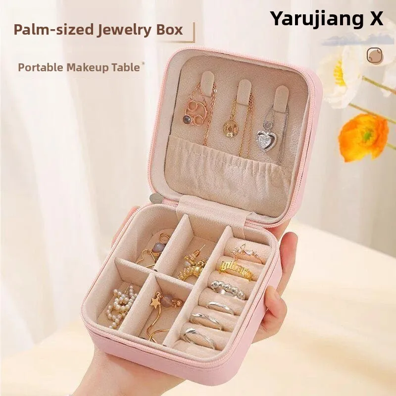 

Portable Jewelry Box Earring Necklace Ring Storage Box Home Decor Compact Travel Friendly Japanese Style
