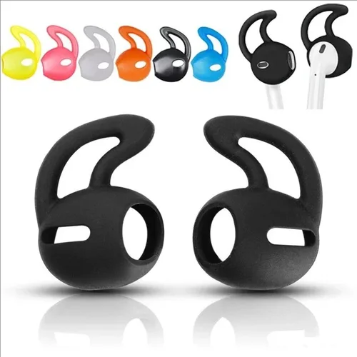 Imagen 2 del producto 6/1 pares de almohadillas para los oídos de silicona suave para Airpods, almohadillas protectoras para los oídos, almohadillas para los oídos con gancho antideslizante