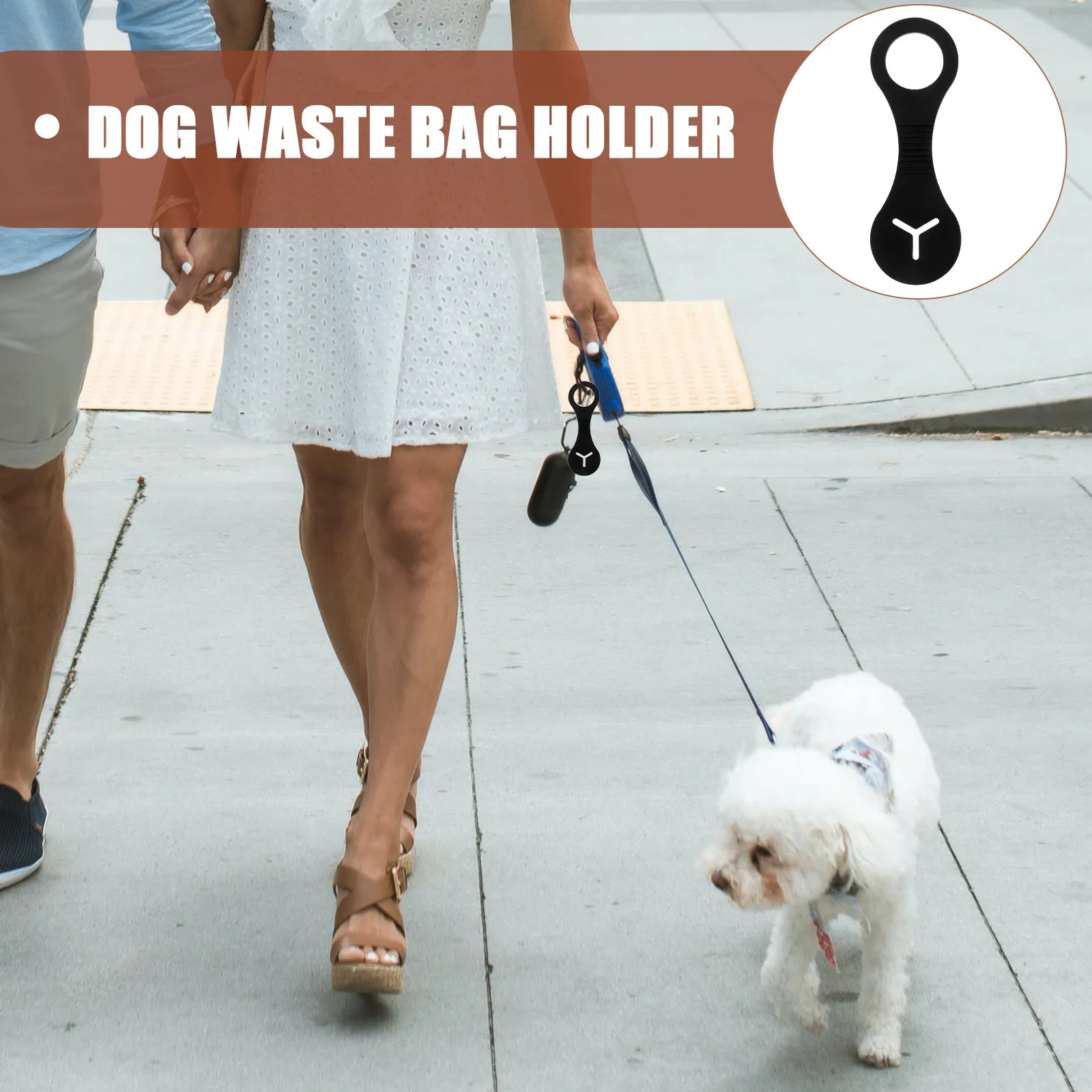 2Pcs Compact Pet Waste Bag Ring Strong Retaining Clip for Dog Leash Collar Handbag Free Hands Convenient Outdoor Waste Bag