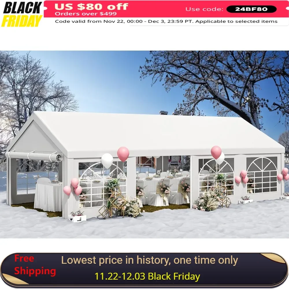 13' X 26' Gazebo Outdoor Party Wedding Tent Carport Shelter, Heavy Duty Gazebo