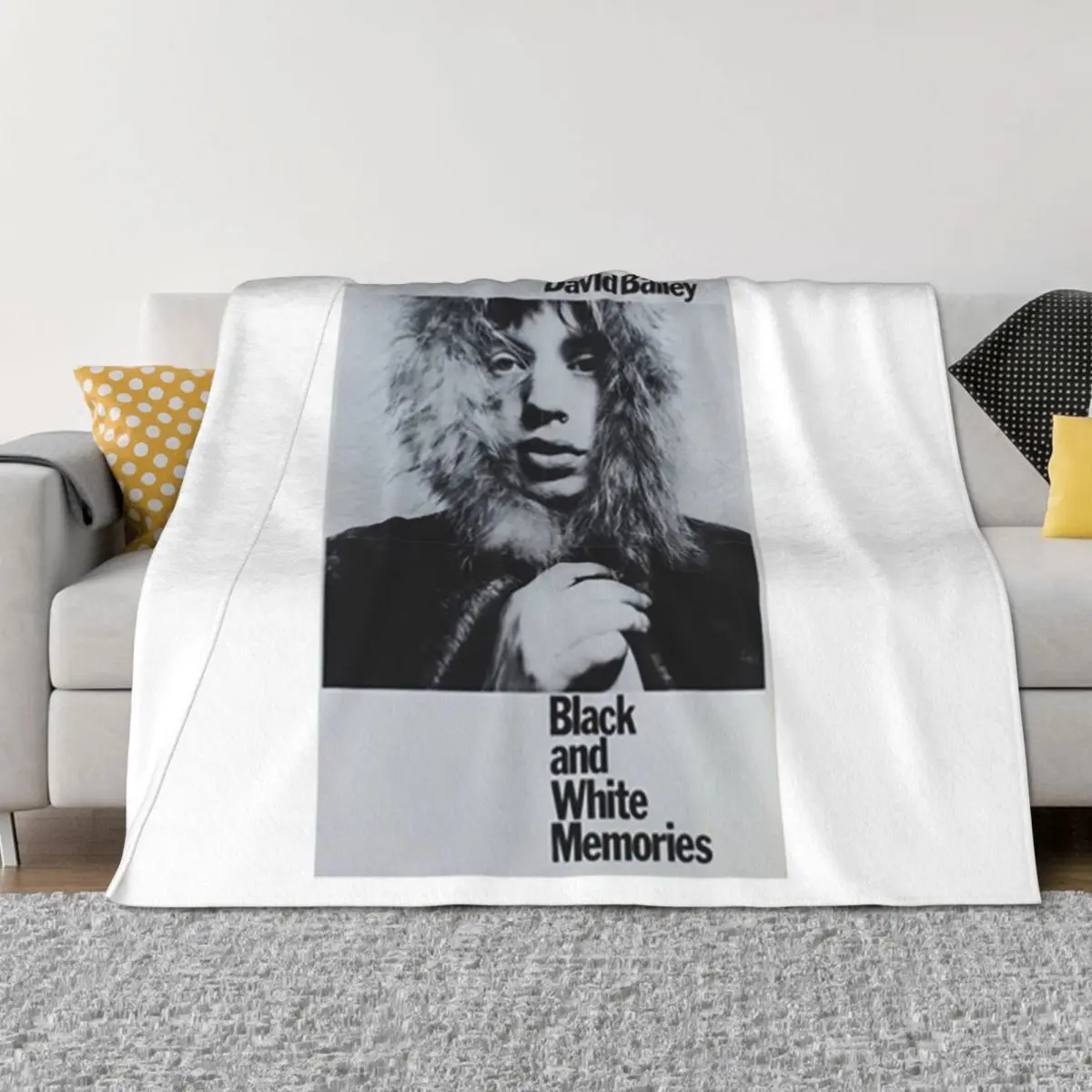 

Bailey Black and White Memories Album Cover Throw Blanket valentine gift ideas Decorative Sofas Decorative Throw anime Blankets