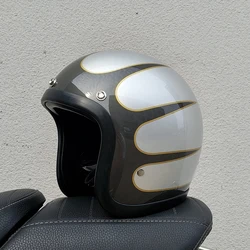TT&COCASCOS Motorcycle Vintage Helmet 3/4 Open Face Casco Moto Jet Scooter Motorbike Helmet 500TX Casque