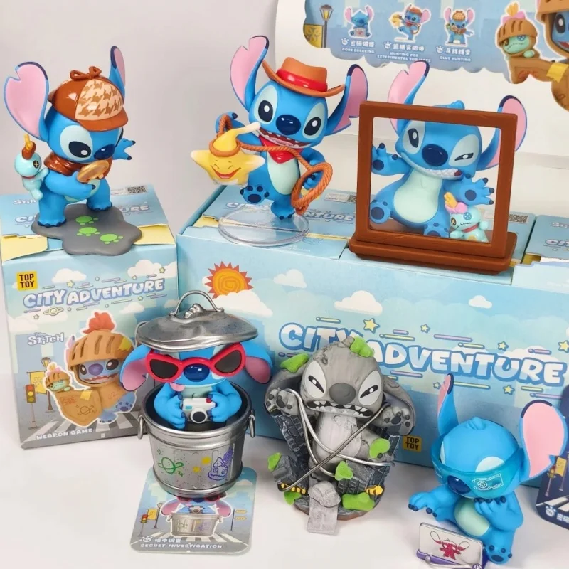 

Подлинная аниме Stitch City Adventure Series слепая коробка милая фигурка стежка кукла настольная коллекция украшений загадочная игрушка детский подарок