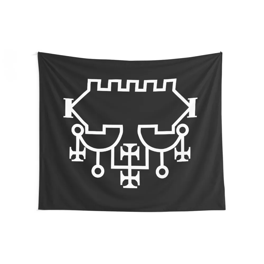 Belial Demon King inner Sigil white occult Magick Seal Tapestry On The Wall Bathroom Decor Tapestry