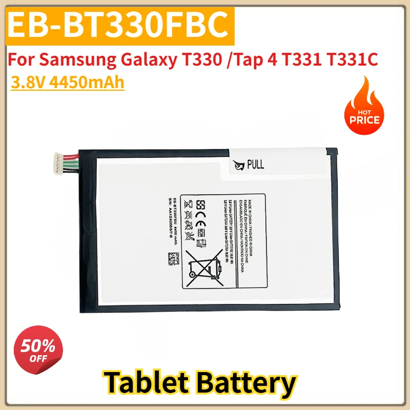

EB-BT330FBC High Quality Tablet Battery 3.8V 4450mAh for Samsung Galaxy T330 /Tap 4 T331 T331C Brand New Replacement Battery