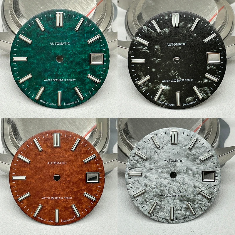 

NH35 dial 28.5mm S date just calendar Camouflage color luminous modification accessories for NH35/36 movement