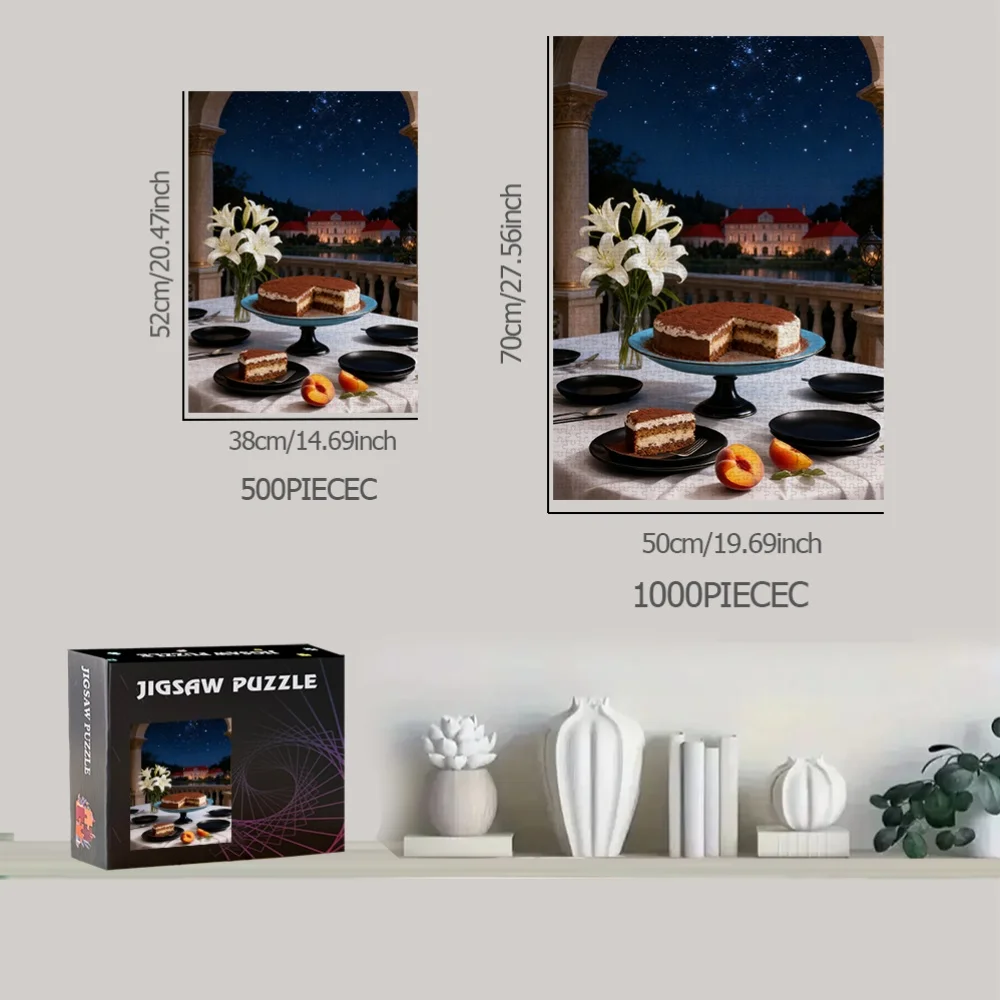 500pcs/1000pcs Starry Sky Jigsaw Puzzle | Portable Cardboard Puzzle Game for Birthday, Halloween, Christmas, Thanksgiving, Eas