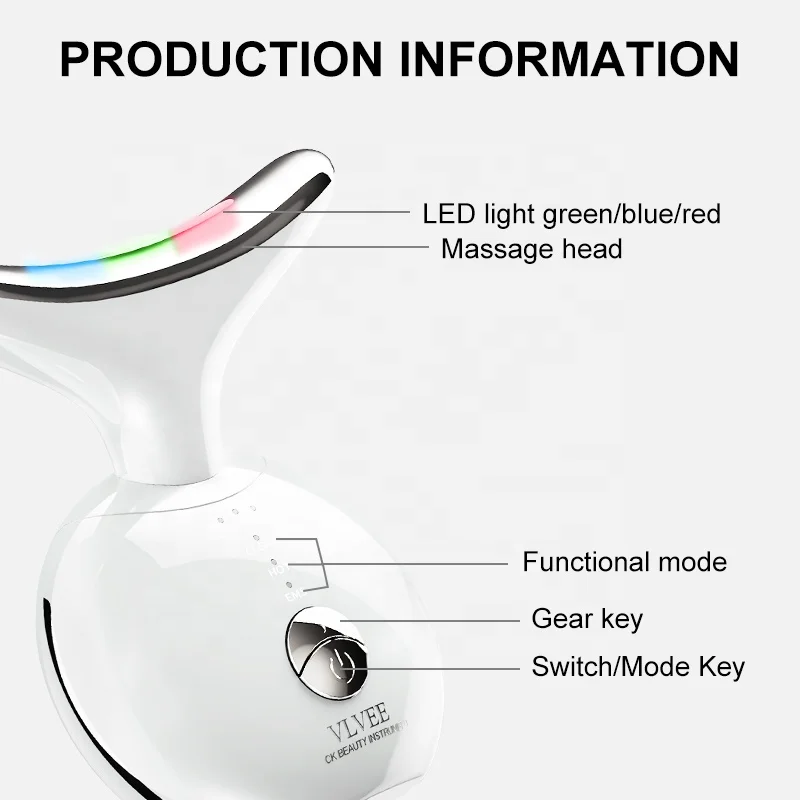 جهاز تدليك الوجه والرقبة والفوتون LED للنساء ، جهاز رفع الوجه بتقنية EMS ، جهاز العناية بالبشرة ، الجمال ، جديد ،