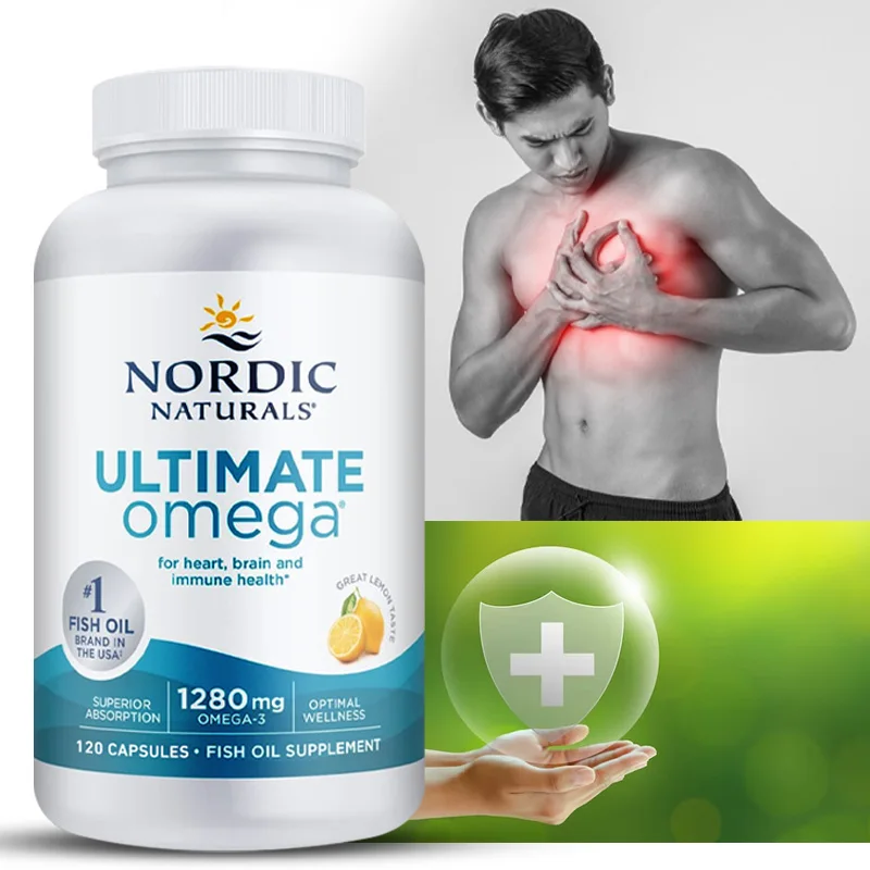 ULTIMATE Omega - Apoia a saúde do coração, do cérebro e imunológico, 1280 mg OMEGA-3