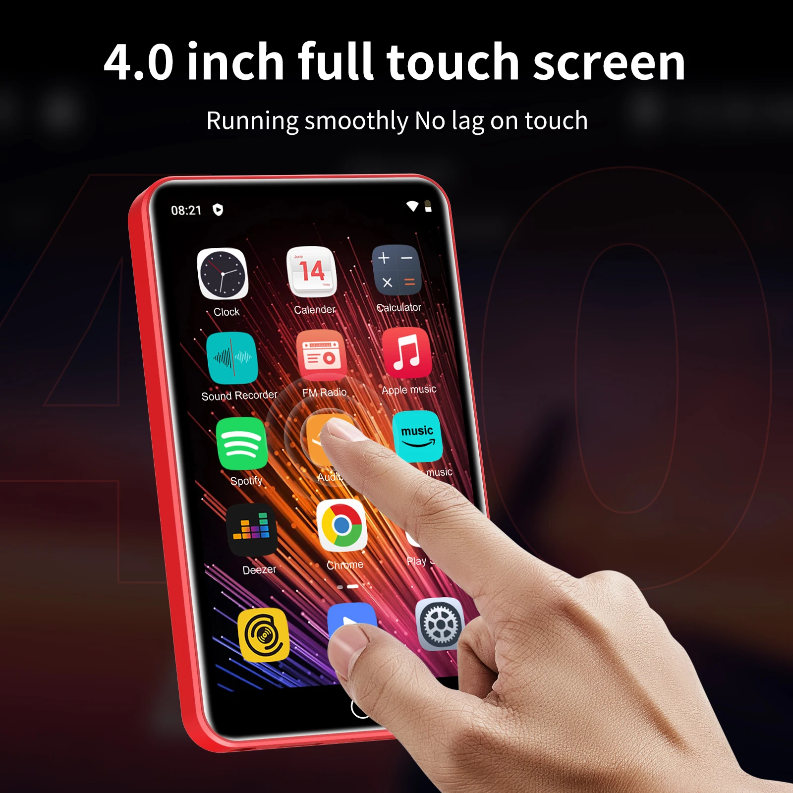 يدعم مشغل MP3 ZAQE بلوتوث وواي فاي، مشغل MP3 MP4 يدعم Spotify Audible、Pandora، حتى 512 جيجابايت