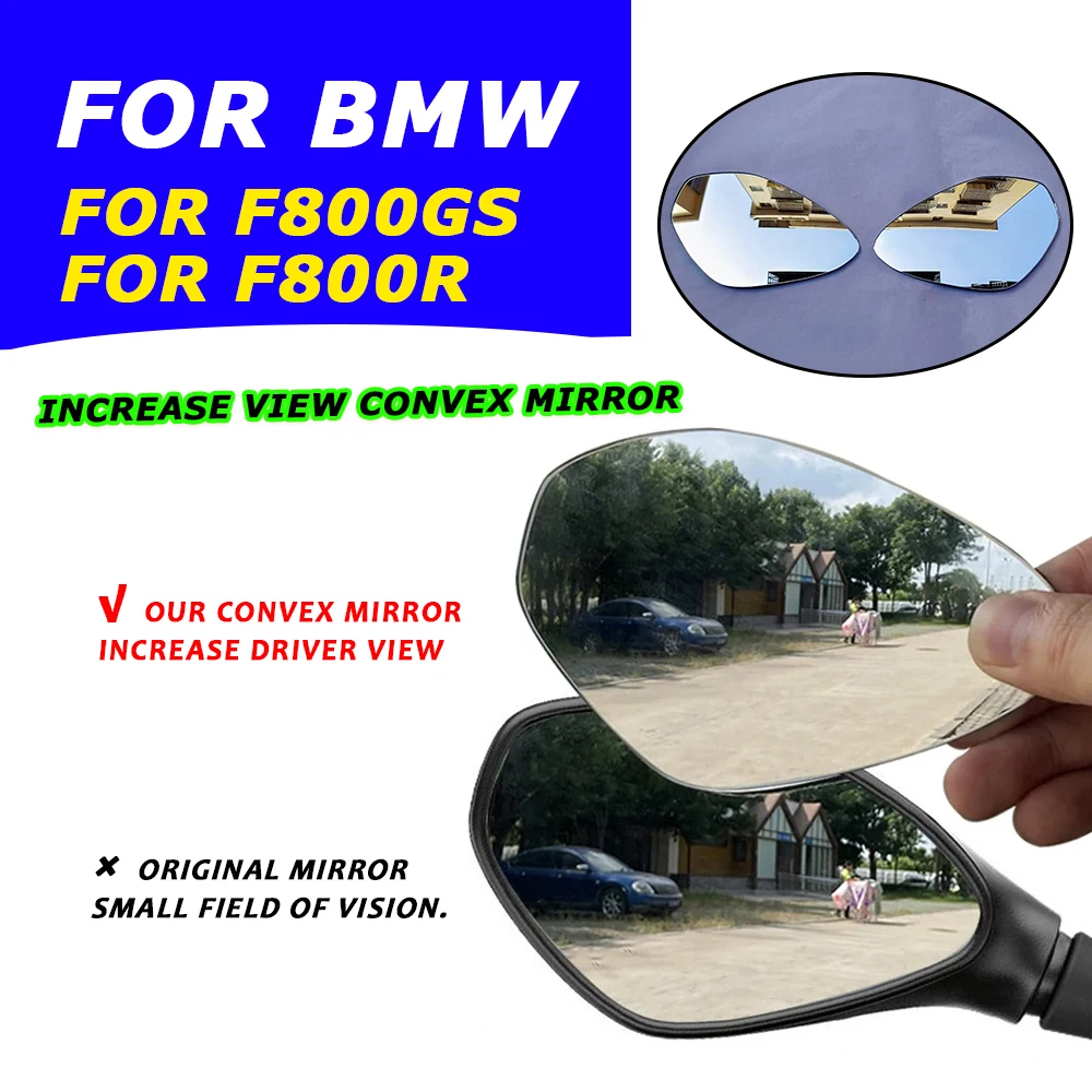 

For BMW F800GS F 800 GS F800 R F 800GS F 800R F800R Accessories Convex Mirror Increase Driver Vision Rearview Mirrors View Lens