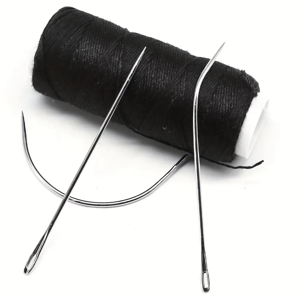 5 Colors Nylon Hair Track Weft Weave Sew Thread + Needle J+I+C For Clip In Extensions Wig Tools for Hair Extension Accessories