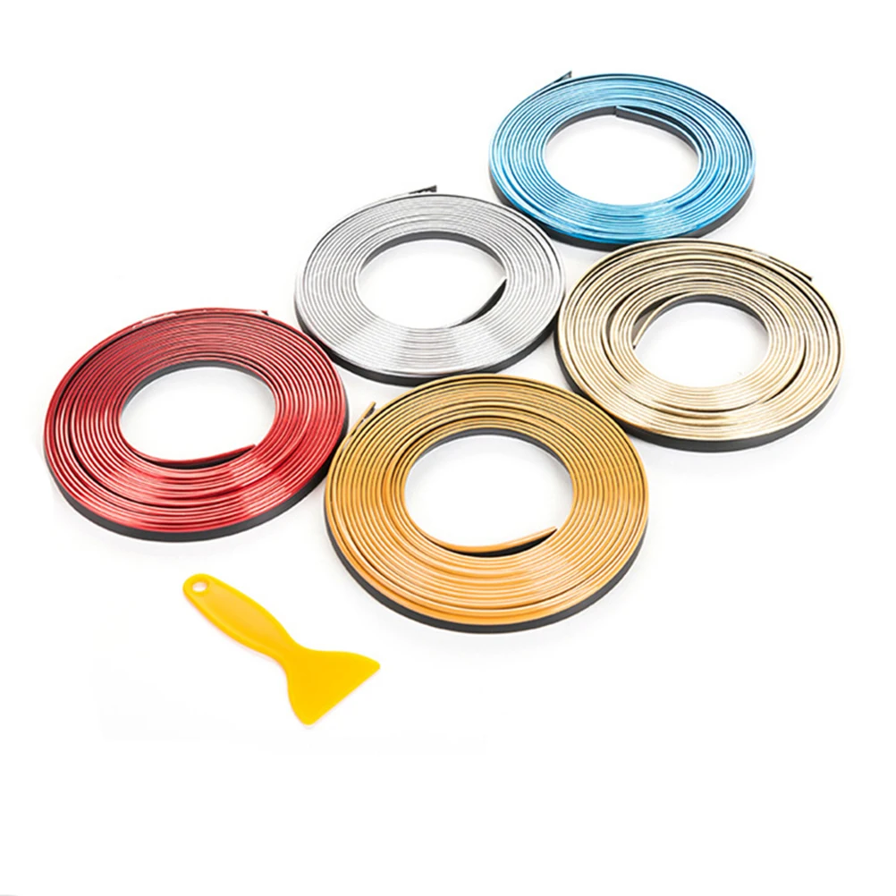 

5M Electroplating Decorative Strips Durable Car Trim Easy Installation Premium Material Super Elasticity Bright Color Car Decor