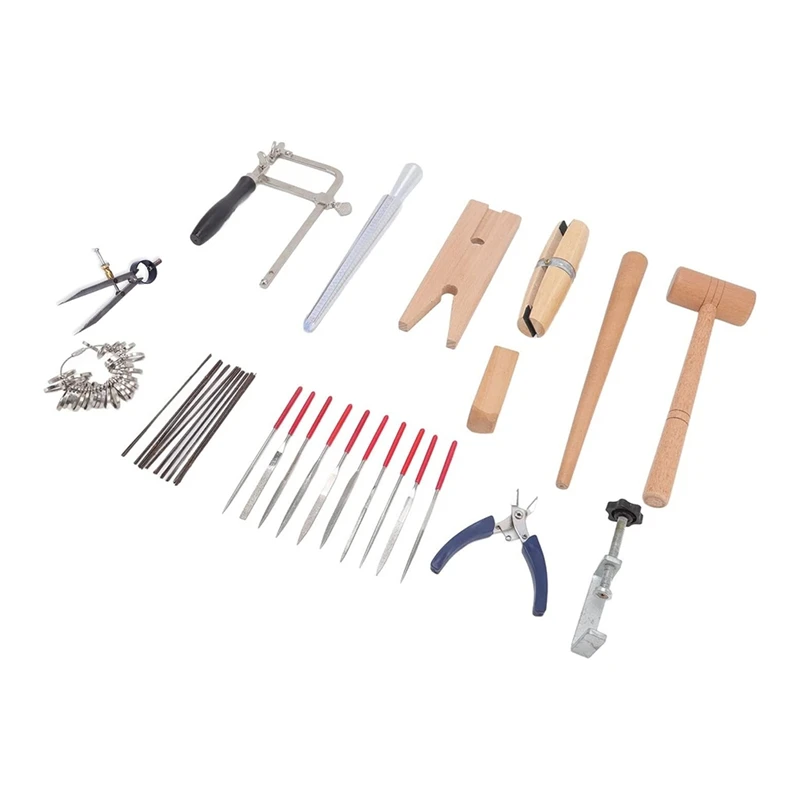 Jewelry Making Tools Set With Saw Frame, Cutters, Files - Complete Jewelers Kit For Crafting Rings, Wire Work & More