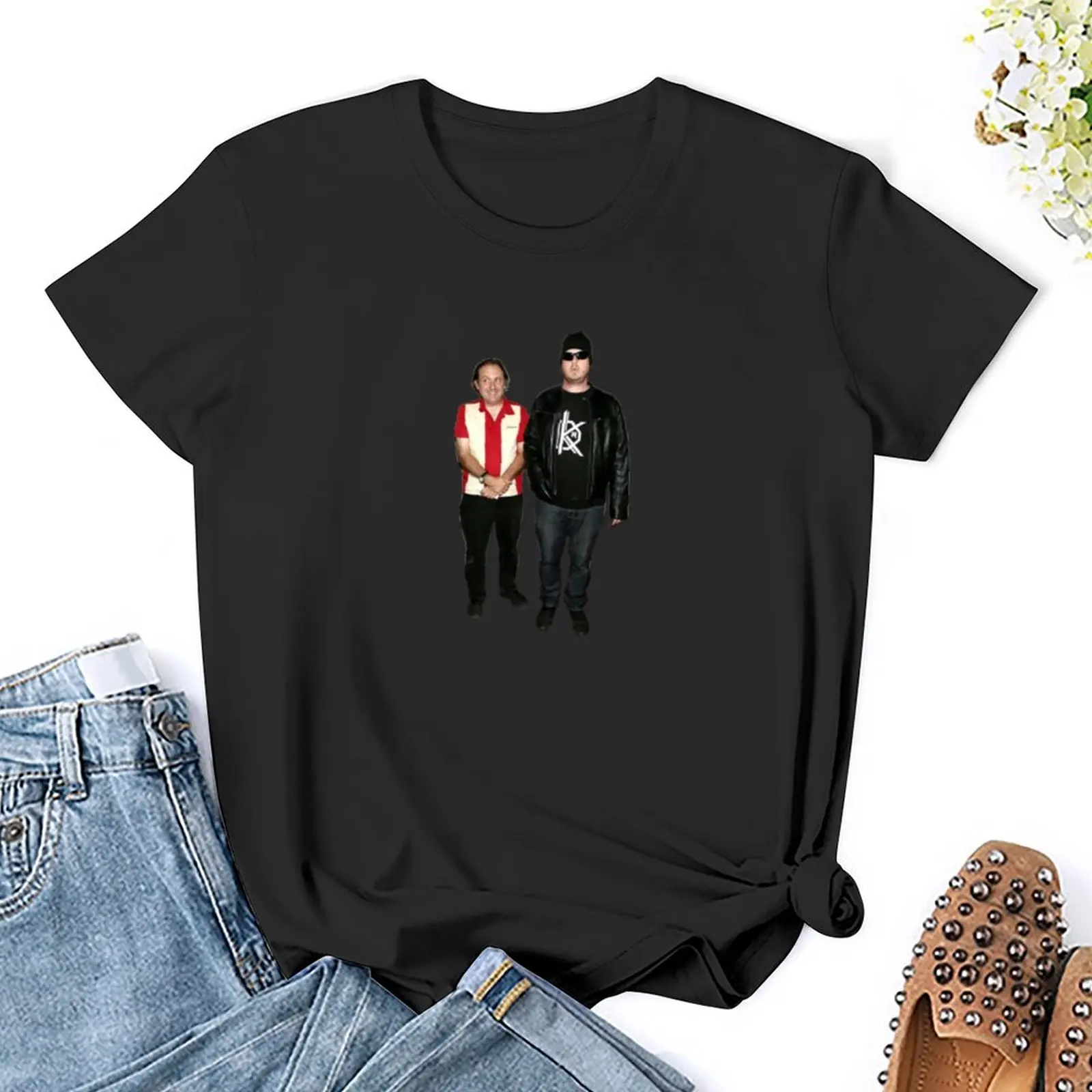 On Cinema Hosts Tim and Gregg T-Shirt Blouse vintage clothes Short sleeve tee white t shirts for Women