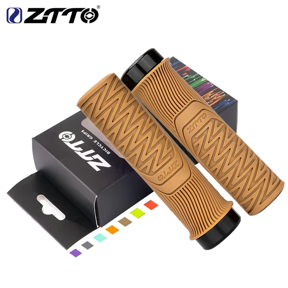 ZTTO MTB 33mm Outer Diameter Bicycle Grips Lock-on Grip Anti-Slip Shock-Proof Bolder Rubber Mountain Bike Handlebar Grip Parts