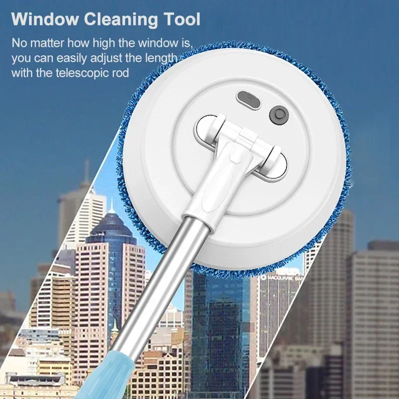 Wireless Electric Water Mop Cleaning Machine Automatic Wet Cleaner 2 in 1 Car Glass Ceiling Doors Windows Home Floor Mops