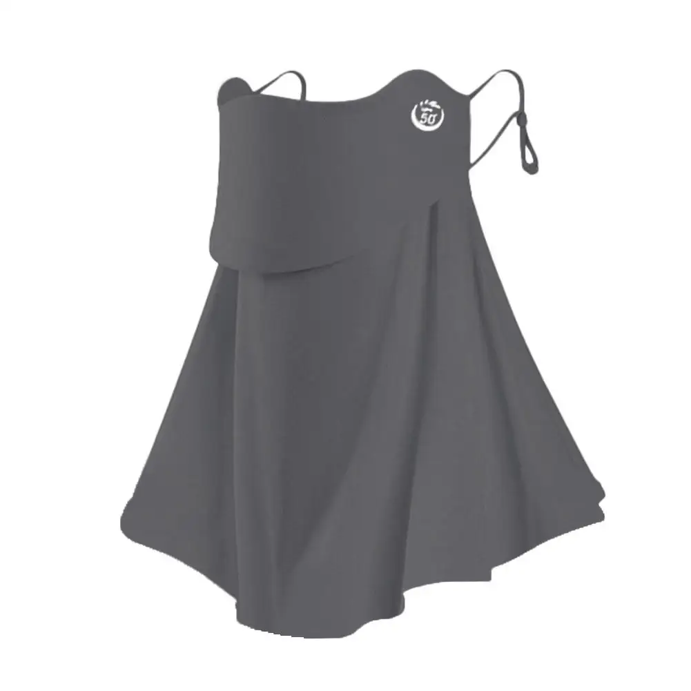 ฤดูร้อนผ้าไหมน้ําแข็งหน้ากากป้องกันแสงแดดสําหรับผู้หญิง UPF50 + ผ้าพันคอไหมพรมป้องกันรังสียูวีขี่จักรยานกลางแจ้งเดินป่า 360 °   ผ้าคลุมคอหน้า