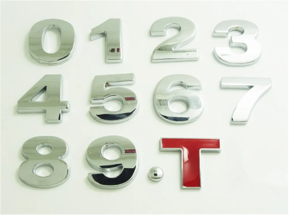 Car shape metal displacement digital modified tail auto logo for Honda Crosstour CR-Z S C EV-Ster AC