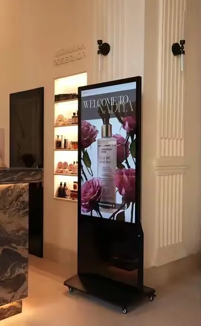 VETO Floor Standing Digital Signage 43 49 55 65 70 Inch Android Indoor Vertical Totem Kiosk Commercial LCD Advertising Display