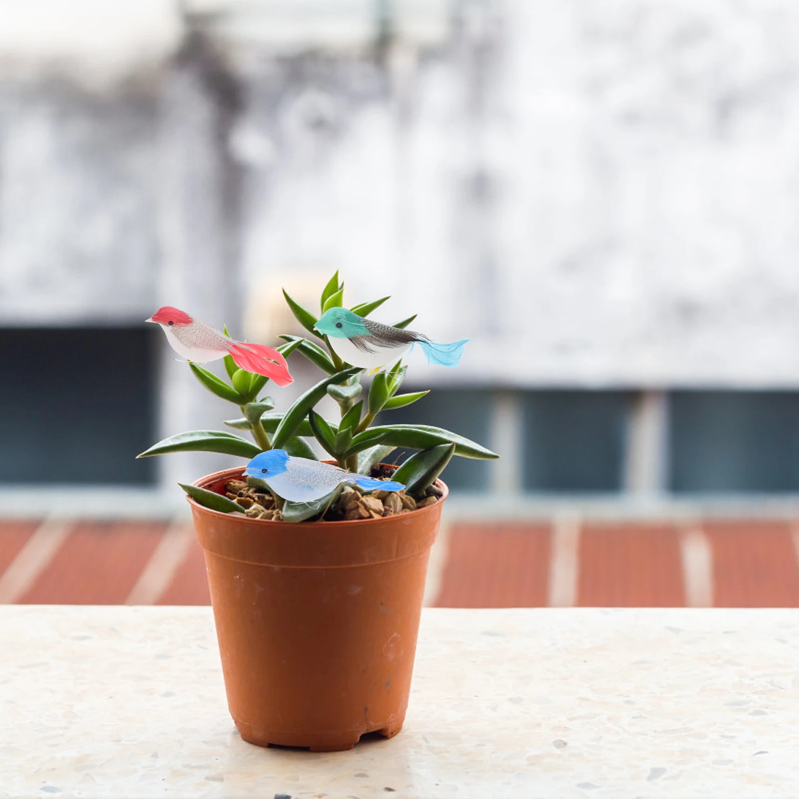 

12Pcs Realistic Artificial Birds Colorful Small Cute Birds for Garden Decor Floral Arrangements Crafting Party Decoration