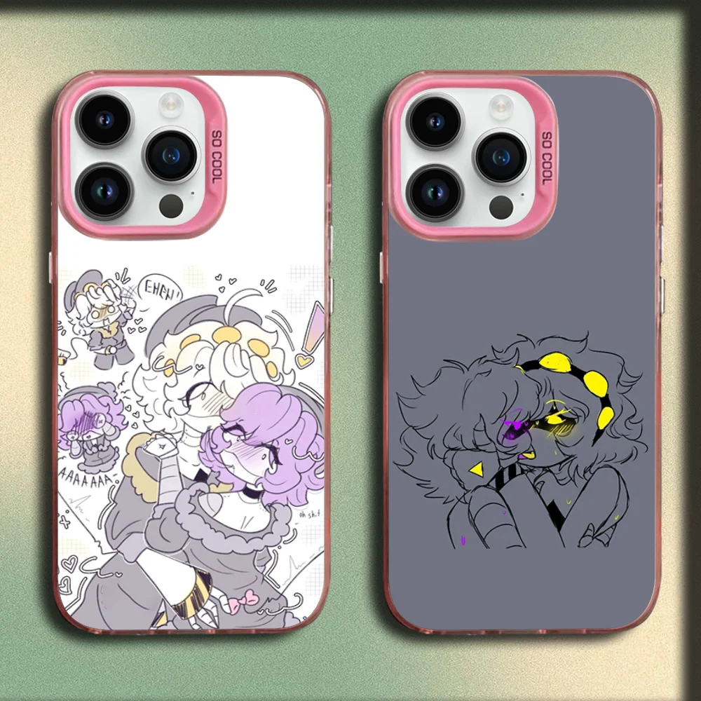 

Game M-Murder Drones Phone Case For iPhone 16,15,14,13,12,11,Mini,Pro,SE,MAX Pink Matte Silicone Cover
