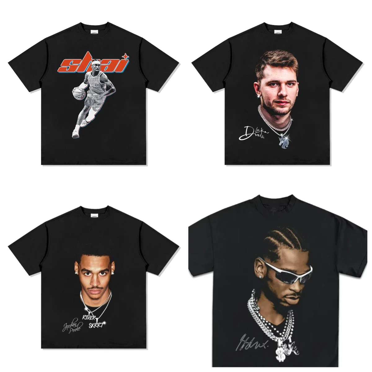 Manga corta para hombre S-3Xl Shai moda hombre gran oferta sudadera anime streetwear nueva camiseta con cuello redondo Gilgeous-Alexander Icy