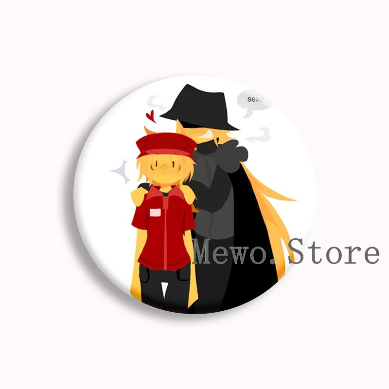 Mafioso Chance Shedletsky Anime botón suave Pin juego Forsaken divertido Meme broches insignia bolsa decoración jugadores Fans amigos regalos