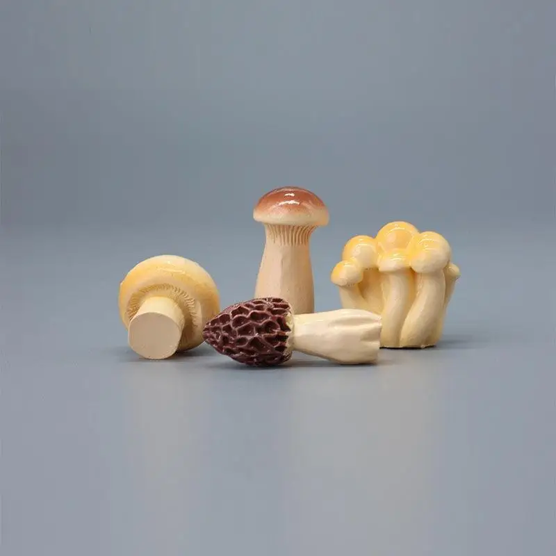8Pcs Resin Mini Mushroom Fairy Garden Decoration Cute Desk Ornament For Indoor Outdoor Micro Landscape