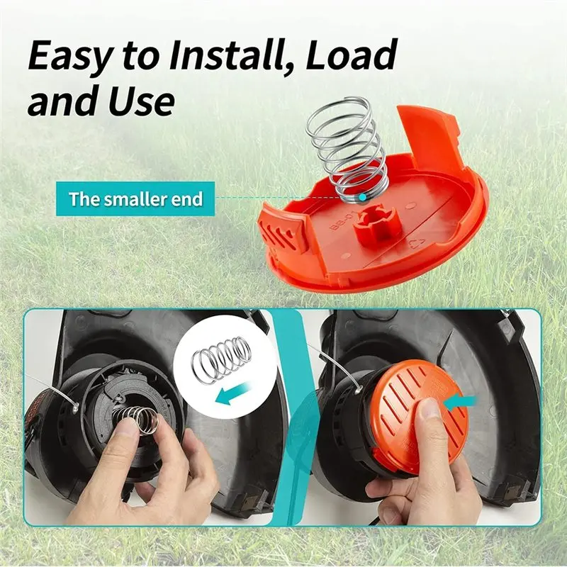 [NEWA64Z!】 Trimmer Line Cap And Spring For BLACK+DECKER (RC100P)
