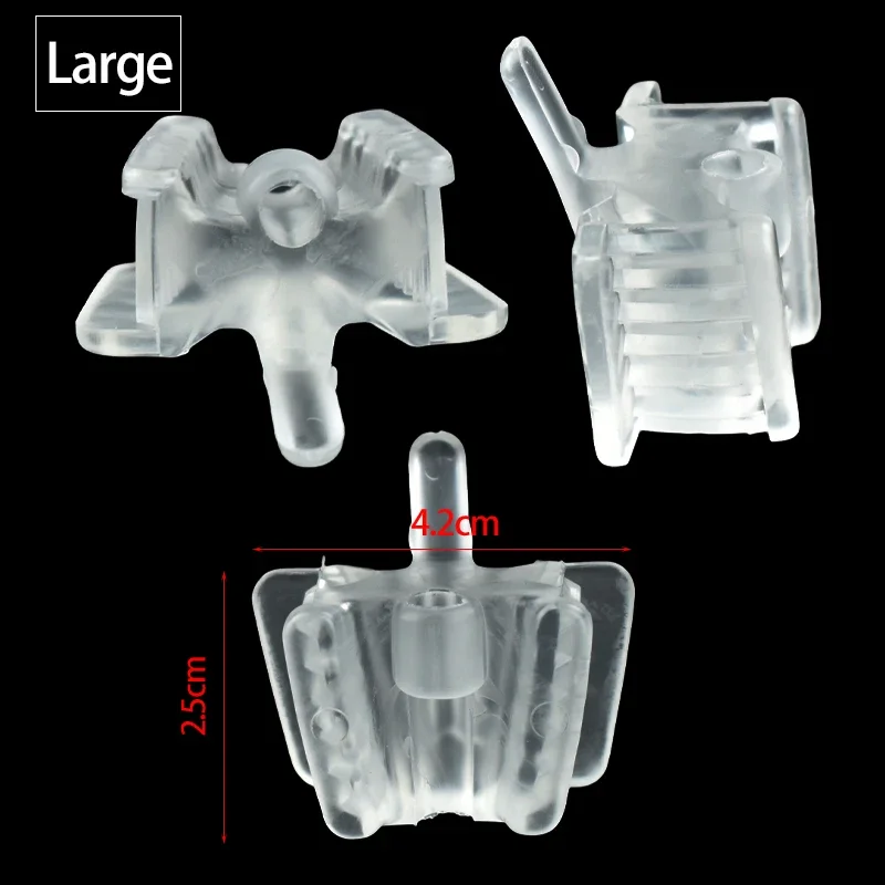 3Pcs Dental Silicone Mouth Opener Mouth Support Transparent Silicone Bite Block Retractor Dentistry Lab Material Bite Gag Mouth