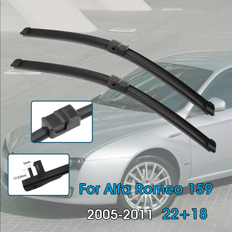 

BROSHOO LHD Car Wiper Blades 22"+18" For Alfa Romeo 159 2005-2011 Front Window Windscreen Windshield Wipers Auto Accessories