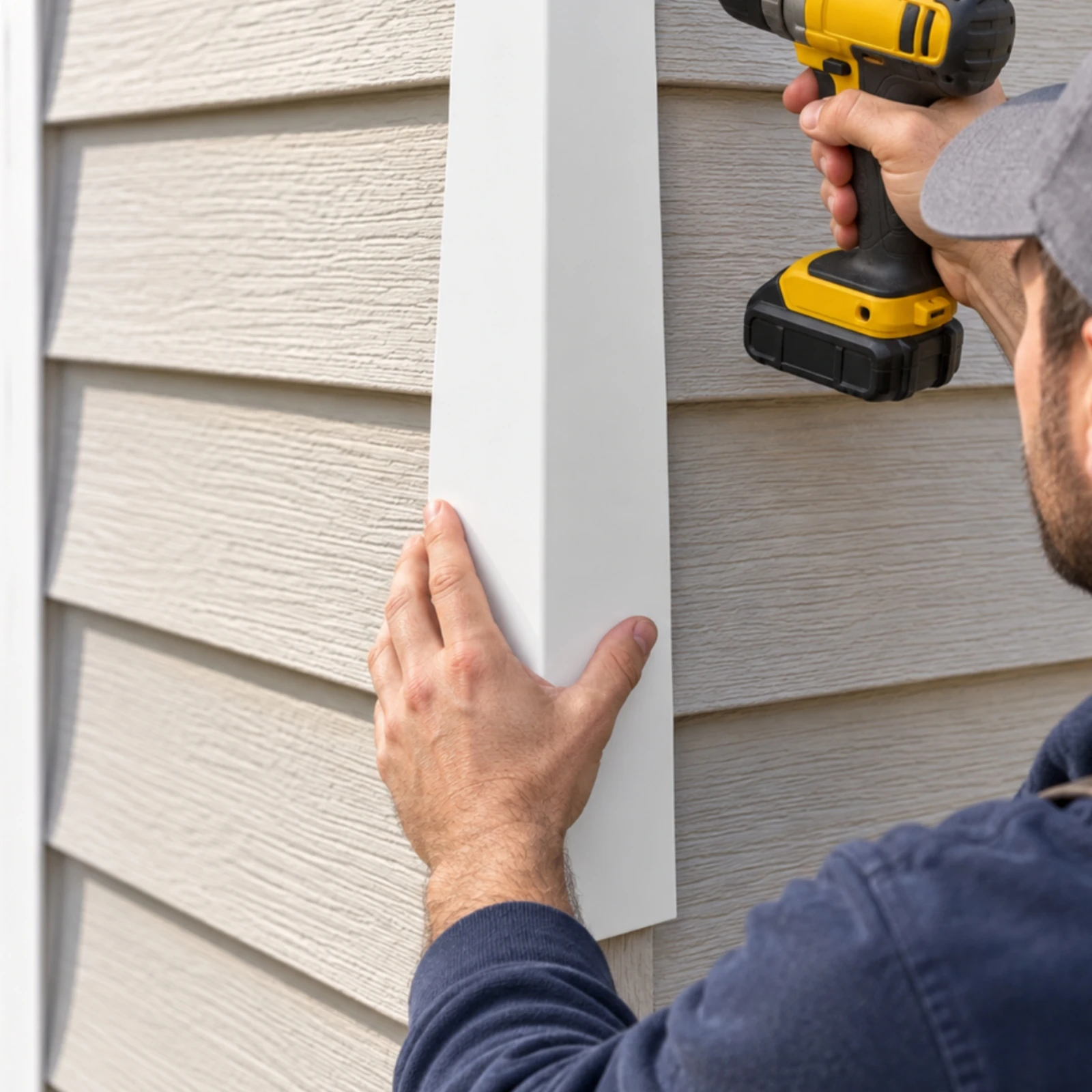 8 Pieces Aluminum Siding Corner Cover White Outside Siding Corner with Mounting Hardware Easy to Install Lightweight