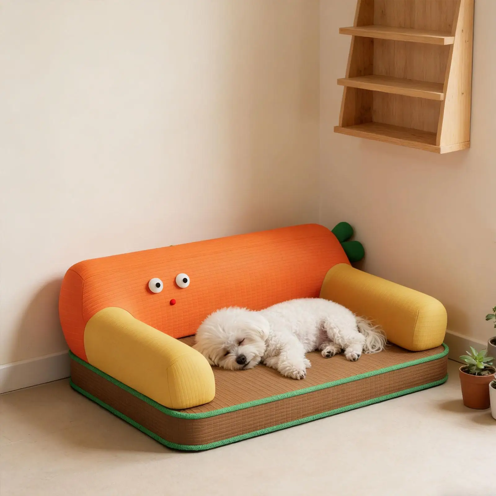 

Моющаяся лежанка-диван для собак и кошек с подушкой-опорой, портативный ленивый диван для сна питомцев в спальне