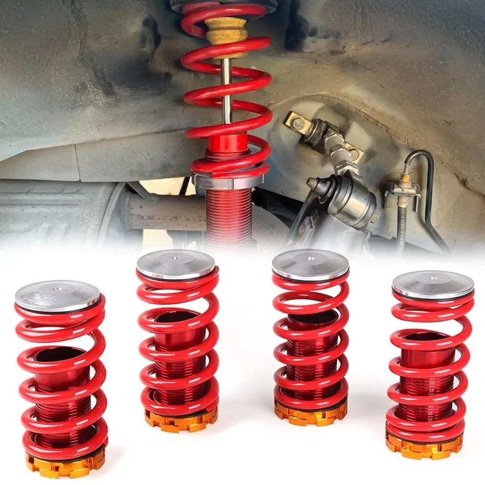 

Aluminum Coilover Springs Kit for Honda Civic 88-00 Red Blue Green available Coilover Suspension Coilover Springs