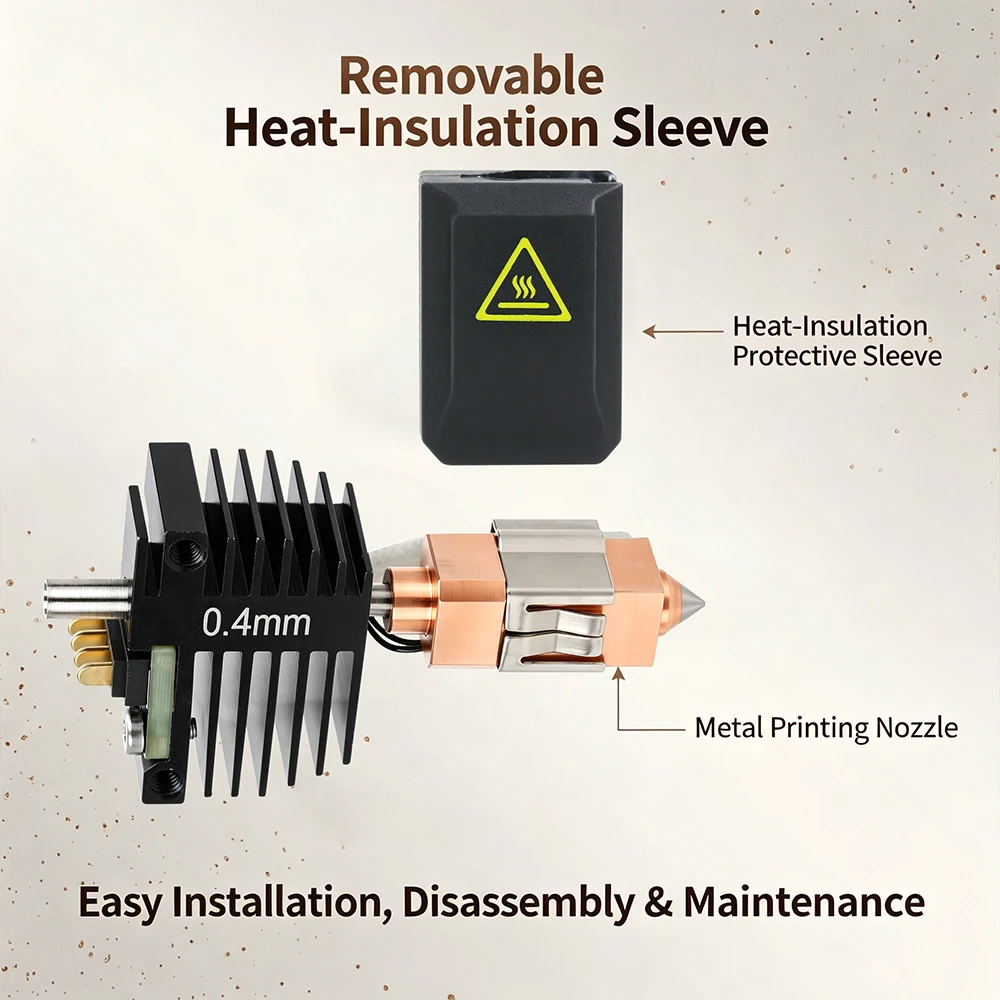 Zestaw Hotend do Flashforge Creator 5 Pro, zintegrowany, szybkozłączny, z hartowaną stalową dyszą SKD11, do drukarki 3D Creator C5. — zdjęcie produktu 4