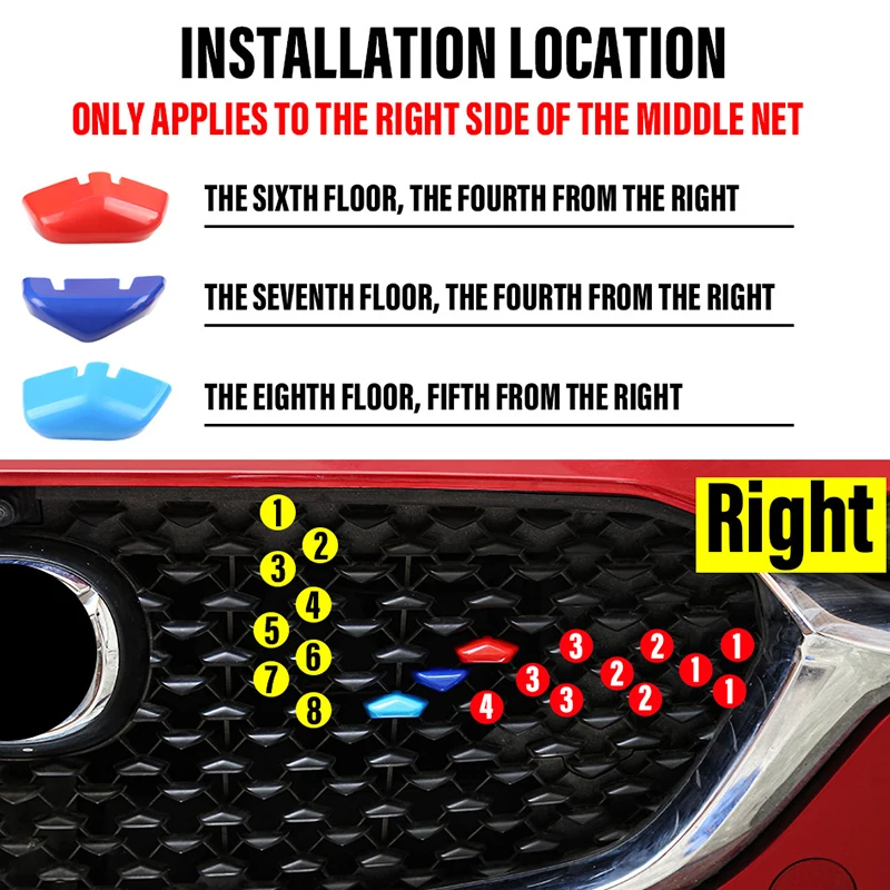 Car Front Grill Decoration Sticker Grille Color Trim for Mazda CX-30 CX30 Accessories 2022 2023 (Not for 19-21)