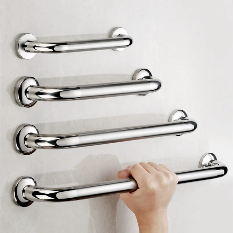 1pc Door Handle Handrail High Quality Stainless Steel Bathroom Tub Toilet Grab Bar Shower Safety Support Handle Towel Rack