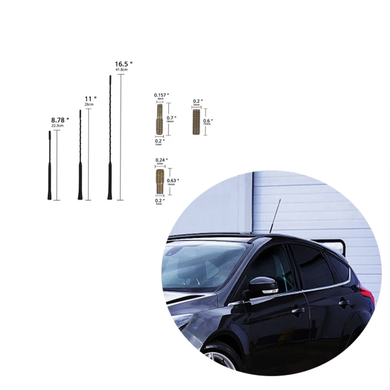 Auto Roof Whip Stereo Radio FM/AM Signal Antenna For Fiat 500 Nissan Qashqai J11 J10 Juke X trail T32 Renault Megane 2 3 Clio 4
