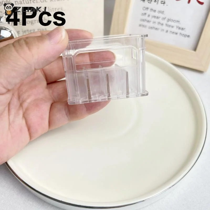 ▶4PCS Kitchen Decor Toy 1:12 Dollhouse Miniature Transparent Drink Storage Basket Beer/Cofee Basket Model Doll House Accessories
